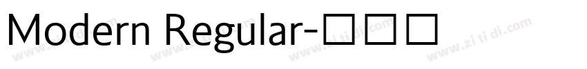 Modern Regular字体转换